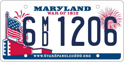 MD license plate 6MD1206