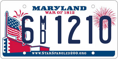 MD license plate 6MD1210