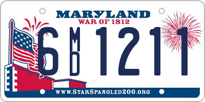 MD license plate 6MD1211