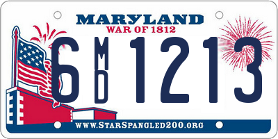 MD license plate 6MD1213