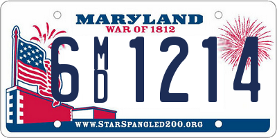 MD license plate 6MD1214