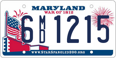 MD license plate 6MD1215