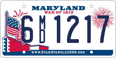 MD license plate 6MD1217