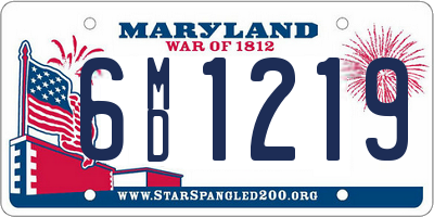 MD license plate 6MD1219