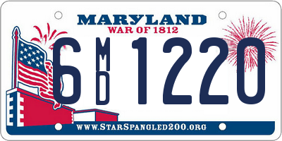 MD license plate 6MD1220