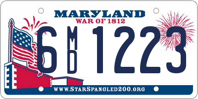 MD license plate 6MD1223