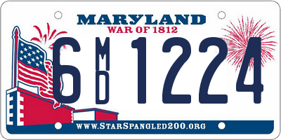 MD license plate 6MD1224