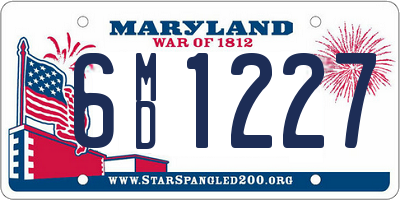 MD license plate 6MD1227