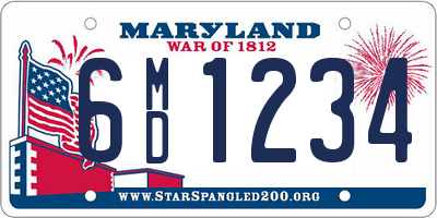 MD license plate 6MD1234