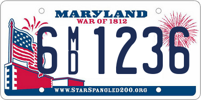 MD license plate 6MD1236