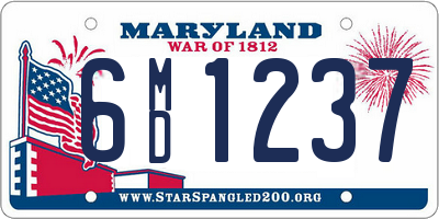 MD license plate 6MD1237