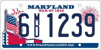 MD license plate 6MD1239