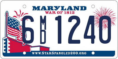 MD license plate 6MD1240