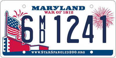 MD license plate 6MD1241