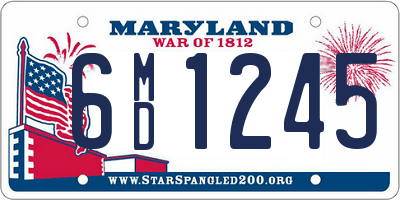 MD license plate 6MD1245