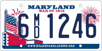 MD license plate 6MD1246