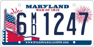 MD license plate 6MD1247