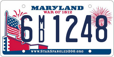 MD license plate 6MD1248