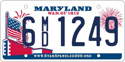 MD license plate 6MD1249