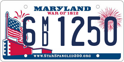 MD license plate 6MD1250