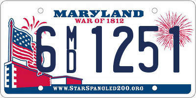 MD license plate 6MD1251