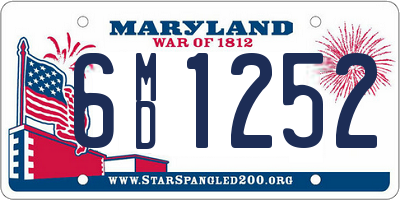 MD license plate 6MD1252