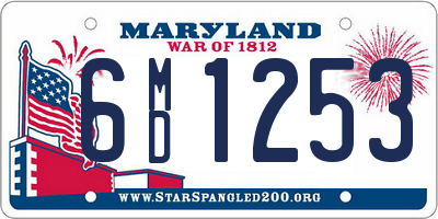 MD license plate 6MD1253