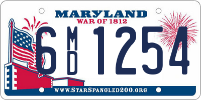 MD license plate 6MD1254