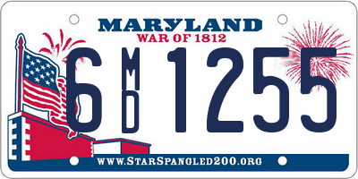 MD license plate 6MD1255