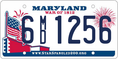 MD license plate 6MD1256