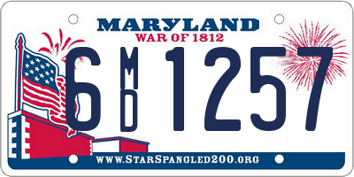 MD license plate 6MD1257