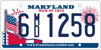 MD license plate 6MD1258