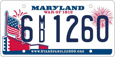 MD license plate 6MD1260