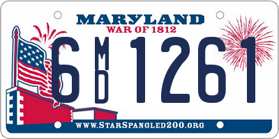 MD license plate 6MD1261