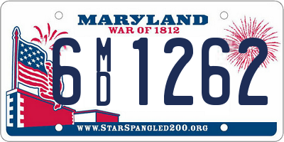 MD license plate 6MD1262