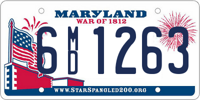 MD license plate 6MD1263