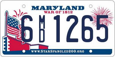 MD license plate 6MD1265