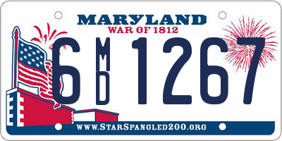 MD license plate 6MD1267