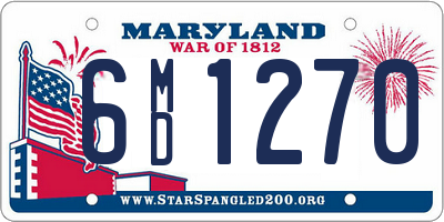 MD license plate 6MD1270