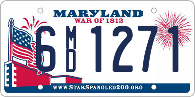 MD license plate 6MD1271