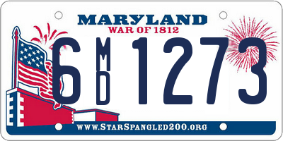 MD license plate 6MD1273