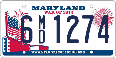 MD license plate 6MD1274