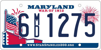 MD license plate 6MD1275