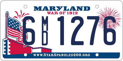 MD license plate 6MD1276