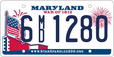 MD license plate 6MD1280