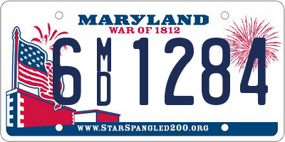 MD license plate 6MD1284