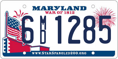 MD license plate 6MD1285