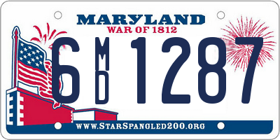 MD license plate 6MD1287