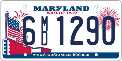 MD license plate 6MD1290