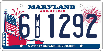 MD license plate 6MD1292